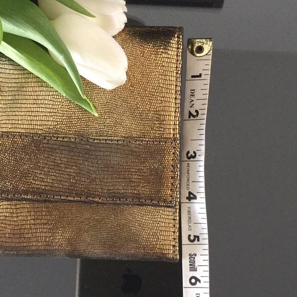 BANANA REPUBLIC BRONZE SLIM CLUTCH BAG - NWTags - Picture 6 of 7
